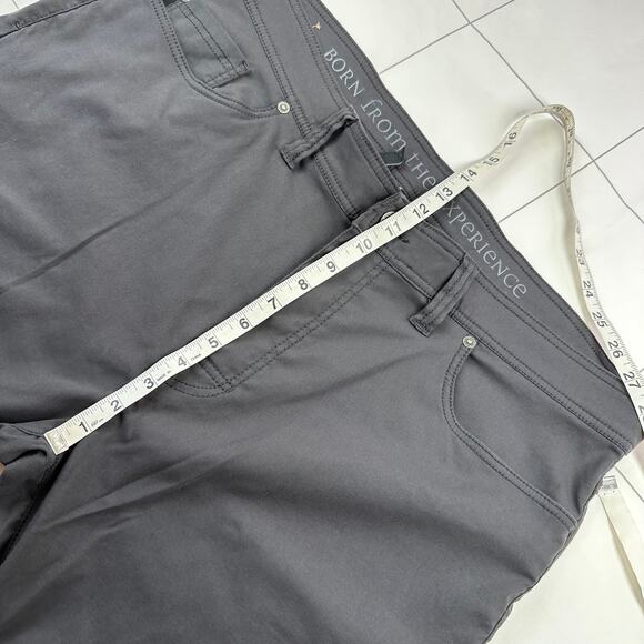 Prana Pants Mens 40x30 Slim Fit Gray Brion Nylon Blend Hiking Outdoor Gorpcore - Picture 8 of 11